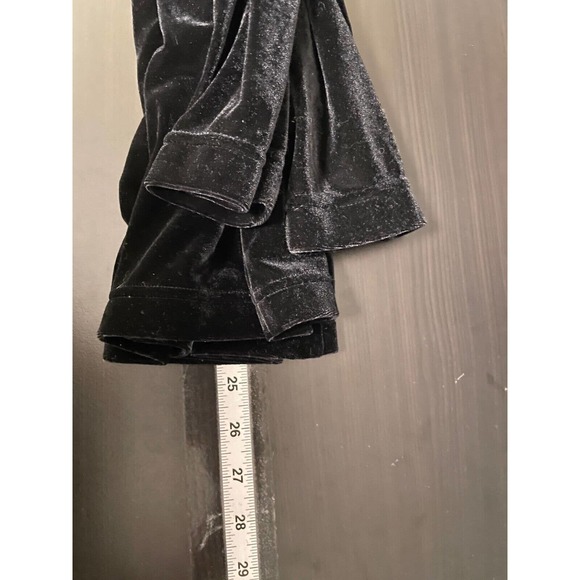 Vintage Neiman Marcus Womens Blouse Size XS Black Velvet Lace Goth Witch 90s - Picture 5 of 6